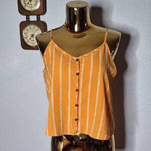 Orange Striped Women's Top
